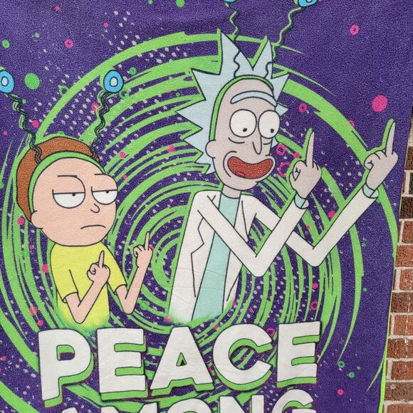 Adult Swim Rick And Morty Throw 4'10" X 3'5" - Picture 2 of 5